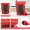 100 Pack Mylar Smell Proof Bags, Resealable Aluminum Foil Stand Up Pouches with Clear Window & Hang Hole, Reusable Zipper Lock Food Storage Heat Seal Sealable Bags for Packaging, Red 6.29.4 Inch view 2