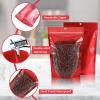 100 Pack Mylar Smell Proof Bags, Resealable Aluminum Foil Stand Up Pouches with Clear Window & Hang Hole, Reusable Zipper Lock Food Storage Heat Seal Sealable Bags for Packaging, Red 6.29.4 Inch view 3