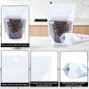 100 Pack Mylar Smell Proof Bags, Resealable Aluminum Foil Stand Up Pouches with Clear Window & Hang Hole, Reusable Zipper Lock Food Storage Heat Seal Sealable Bags for Packaging, White 4.77.8 Inch view 2