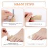 12 Pack Fabric Hammer Toe Corrector, Fabric Hammer Toe Wraps, Reusable Fabric Buddy Wraps for Broken Toes, Toe Bandages Protectors for Crooked Toes, Curled Toes, Bent Toes (White-Toe Splints 3PCS) view 3