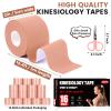 16 Rolls Kinesiology Tape, 2 inch x 16.4 Feet Waterproof Athletic Tape, Uncut Kinetic Tape, Elastic Muscle Tape, Sports Tape, Knee Tape for Exercise and Daily Use - Skin Color view 2