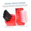 Beatifufu 3Pcs Mini Denture Brush Set Multi-Functional Portable Cleaning Brushes for Oral Care Travel-Friendly Design Dual Bristle Heads for Adults view 4