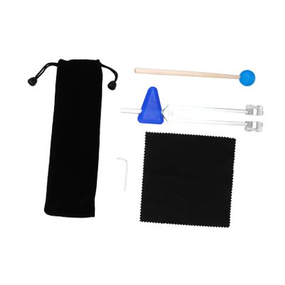 SWOOMEY 1Set Healing Tuning Fork Chakra for Yoga Meditation Includes Drumstick Cloth Bag for Body and Mind Improvement