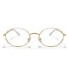 RB.Pilot Oval Reading Glasses for Women Men Blue Light Blocking Computer Thin Metal Full Rim Frame Readers view 2