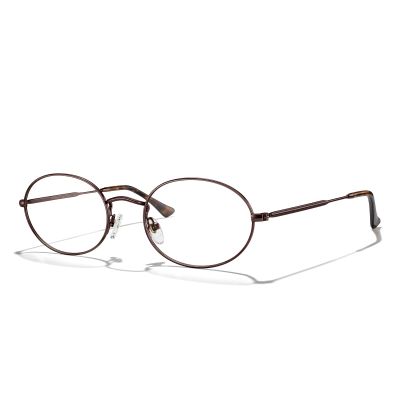 RB.Pilot Oval Reading Glasses for Women Men Blue Light Blocking Computer Thin Metal Full Rim Frame Readers
