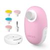AIRSEE Baby Nail Trimmer Electric, Newborn Nail Clipper with Light, Safe & Easy Electric Nail File Baby Nail Clippers Baby Nail Care Set with LED Light, 6 Replacement Heads & Storage Case, Pink view 1