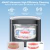 2026 New Ultrasonic Retainer Cleaner Machine 45kHz Retainer Cleaner with Digital Timer & 3 Modes, 200ML Large Capacity Ultrasonic Cleaner for Dentures, Night Guards, Braces, Aligner, Jewelry (Black) view 2