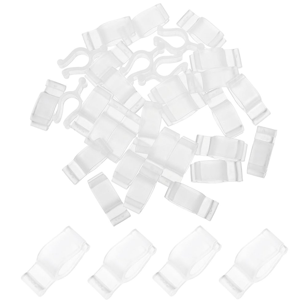 COOLHIYA 50Pcs Shampoo Bottle Lock Clips Leakproof Cosmetic Pump Collar for Cleansing Oil Dispenser Plastic PP Clips Fit for Pump Heads