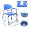 Home Care Toilet Chair, Durable Arm Commode for Adults and Seniors, Portable Toilet and Bedside Commode Chair, Toilet Seat with Arms Handles and Back Support, Adults Potty Chair view 2