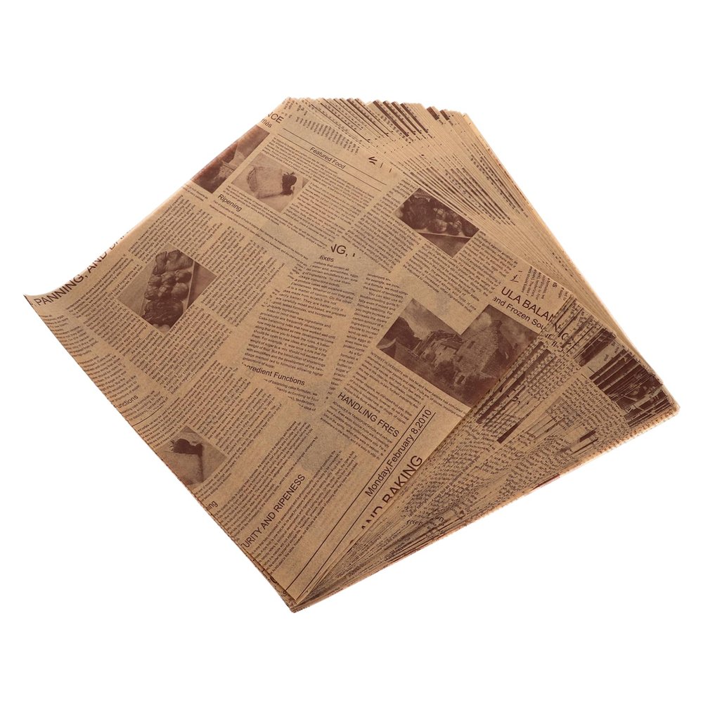 Cabilock 100 Sheets Greaseproof Wax Paper for Baking Food Wrapping and Sandwiches Food Grade Oil Resistant Patterned Design for Takeout