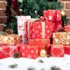 RJVW Small Christmas Gift Wrapping Paper Rolls,3 Rolls 17inches x 198inches Reversible Gift Wrapping Paper, Red Gold White Wrapping Paper, Snowflakes, Stripes, Plaid, Santa hat, Christmas decorations view 4