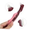 OUNONA 2Pcs Double-Sided Denture Brush Set Soft Bristles Waterproof Denture Cleaning Tool for Travel Suitable for Elderly and Wearers view 3