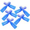 NOLITOY 10pcs Compact Finger Toothbrush Plastic Blue for Prison Cleaning view 1