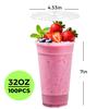 [100 SETS] 32 oz Cups with lids, Plastic cups with lids and straws, iced coffee cup, suitable for takeout iced coffee cold drinks, smoothies, juices, parfaits, Frappuccinos, and milkshakes. view 2
