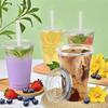 [100 SETS] 32 oz Cups with lids, Plastic cups with lids and straws, iced coffee cup, suitable for takeout iced coffee cold drinks, smoothies, juices, parfaits, Frappuccinos, and milkshakes. view 4