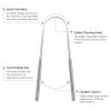 2-Pack Tongue Scaper for Kids and Adults, Reduce Bad Breath, Metal Tongue Scraper, Tongue Cleaner, Tongue Scraper, Tongue Cleaner for Kids and Adults view 3