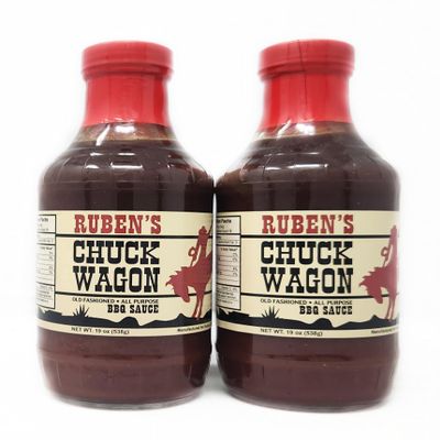 2 Pack of Old Fashioned All purpose Barbecue Sauce Ruebens Chuck Wagon 19oz