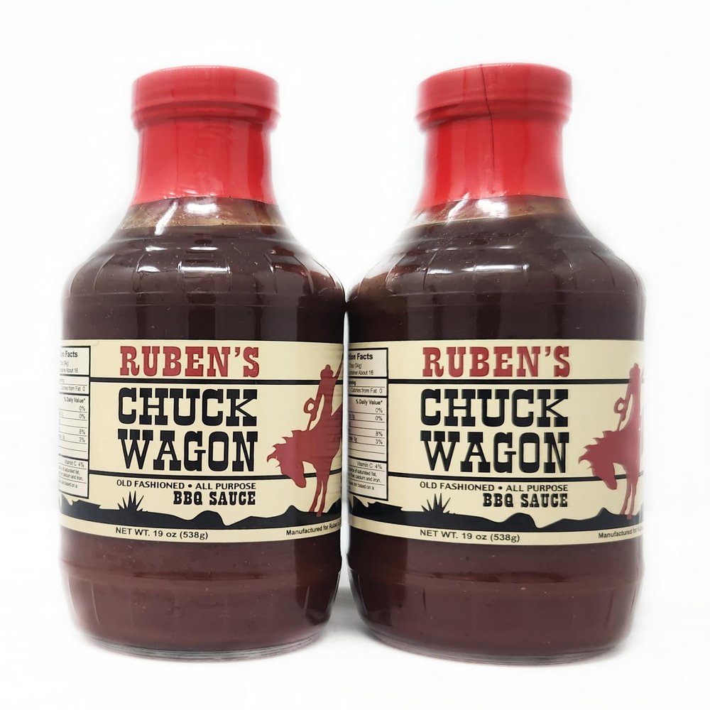 2 Pack of Old Fashioned All purpose Barbecue Sauce Ruebens Chuck Wagon 19oz
