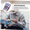 CALLARON 2Pcs Double-Sided Denture Cleaning Brush Set Soft Bristles for Effective Denture Care Suitable for Adults and Seniors Includes Gum Toothbrush for Braces view 3