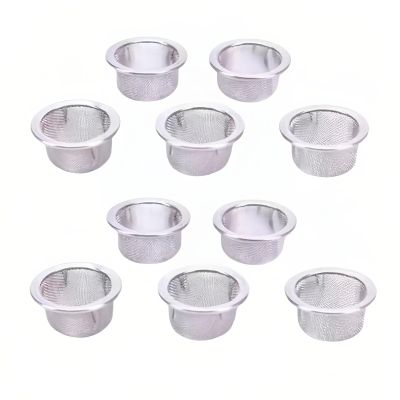 10 Pack Crystal Pipe Filter Caps - 16mm Reusable 304 Stainless Steel Mesh Screen Covers | Airflow Optimized Accessories for Pipe Maintenance & Protection