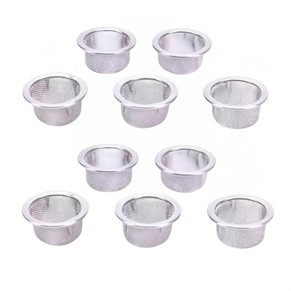 10 Pack Crystal Pipe Filter Caps - 16mm Reusable 304 Stainless Steel Mesh Screen Covers | Airflow Optimized Accessories for Pipe Maintenance & Protection