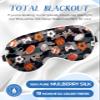 Miss Adola Sleep Mask for Kids - Cute Cartoon Silk Eye Mask for Sleeping with Adjustable Strap Soft Smooth Light Silk Kids Eye Cover for Boys Girls Teens, Purple Red Eye view 2