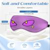 Miss Adola Sleep Mask for Kids - Cute Cartoon Silk Eye Mask for Sleeping with Adjustable Strap Soft Smooth Light Silk Kids Eye Cover for Boys Girls Teens, Purple Red Eye view 3