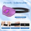 Miss Adola Sleep Mask for Kids - Cute Cartoon Silk Eye Mask for Sleeping with Adjustable Strap Soft Smooth Light Silk Kids Eye Cover for Boys Girls Teens, Purple Red Eye view 4