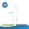 1000 Count Extra Disposable Plastic Tea Spoon White Silverware Reusable Disposable Cutlery, Bulk Heavy Duty Utensils, Great for Celebrations and Everyday Use view 2