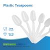 1000 Count Extra Disposable Plastic Tea Spoon White Silverware Reusable Disposable Cutlery, Bulk Heavy Duty Utensils, Great for Celebrations and Everyday Use view 3