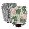 Safari Leaves Green Pigs Microfiber Mitt for Cars Non Scratch Car Washing Gloves Cleaning Wash Large view 1