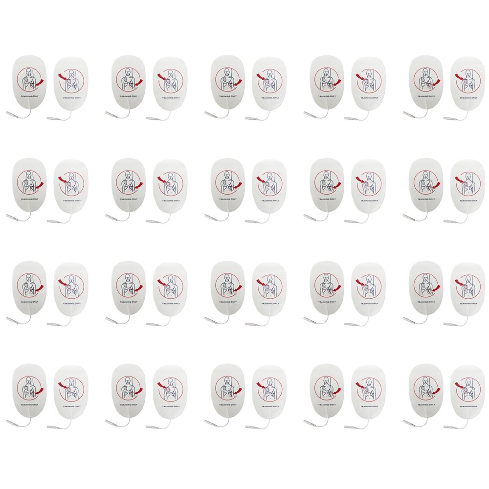 Adult Latex Free Foam AED Replacement Pads for Training Only, 20 Pairs