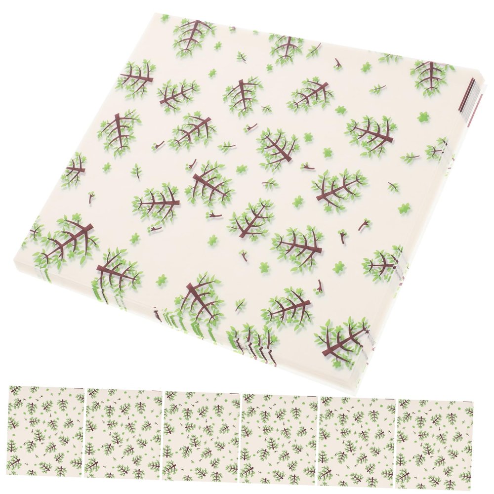 HOMOBABE 50Sheets Food Wrapping Paper Paper for Sandwiches and Snacks Greaseproof and Non Odor Creative Patterned Food Wrappers for Burgers and Cookies for Packing