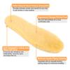 riemot Mens Sheepskin Wool Insoles,100% Australian Wool Fleece,15mm Thick Warm Winter Boot Inserts, Cozy Replacement Insoles for Snow Boots, Work Boots, Slippers & Roomy Shoes Cream EU43/US10 view 2