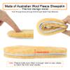 riemot Mens Sheepskin Wool Insoles,100% Australian Wool Fleece,15mm Thick Warm Winter Boot Inserts, Cozy Replacement Insoles for Snow Boots, Work Boots, Slippers & Roomy Shoes Cream EU43/US10 view 3