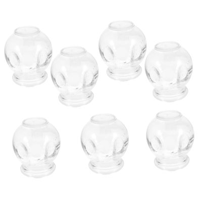 FOMIYES 7-Piece Thickened Glass Cupping Set for Home Use Vacuum Massage Therapy Suction Cups for Body Relaxation and Pain Relief