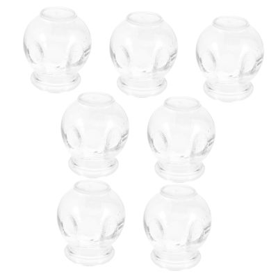 Healeved 7-Piece Thickened Glass Cupping Set Household Vacuum Massage Therapy Cups for Back Pain Relief Chinese Cupping Therapy for Muscle Recovery and Relaxation