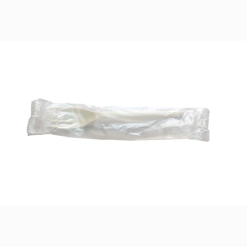 KITCH 24/7 Compostable White Forks, Individually Wrapped, PLA Bioplastic, 6.3 inch, 1000 Count
