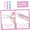 PLAFOPE 9pcs Baby Finger Toothbrush Set Silicone Infant Teeth Brush for 0-3 Years Soft Oral Cleaning Tool with Storage Box for Tender Hygiene and Tongue Cleaning view 2