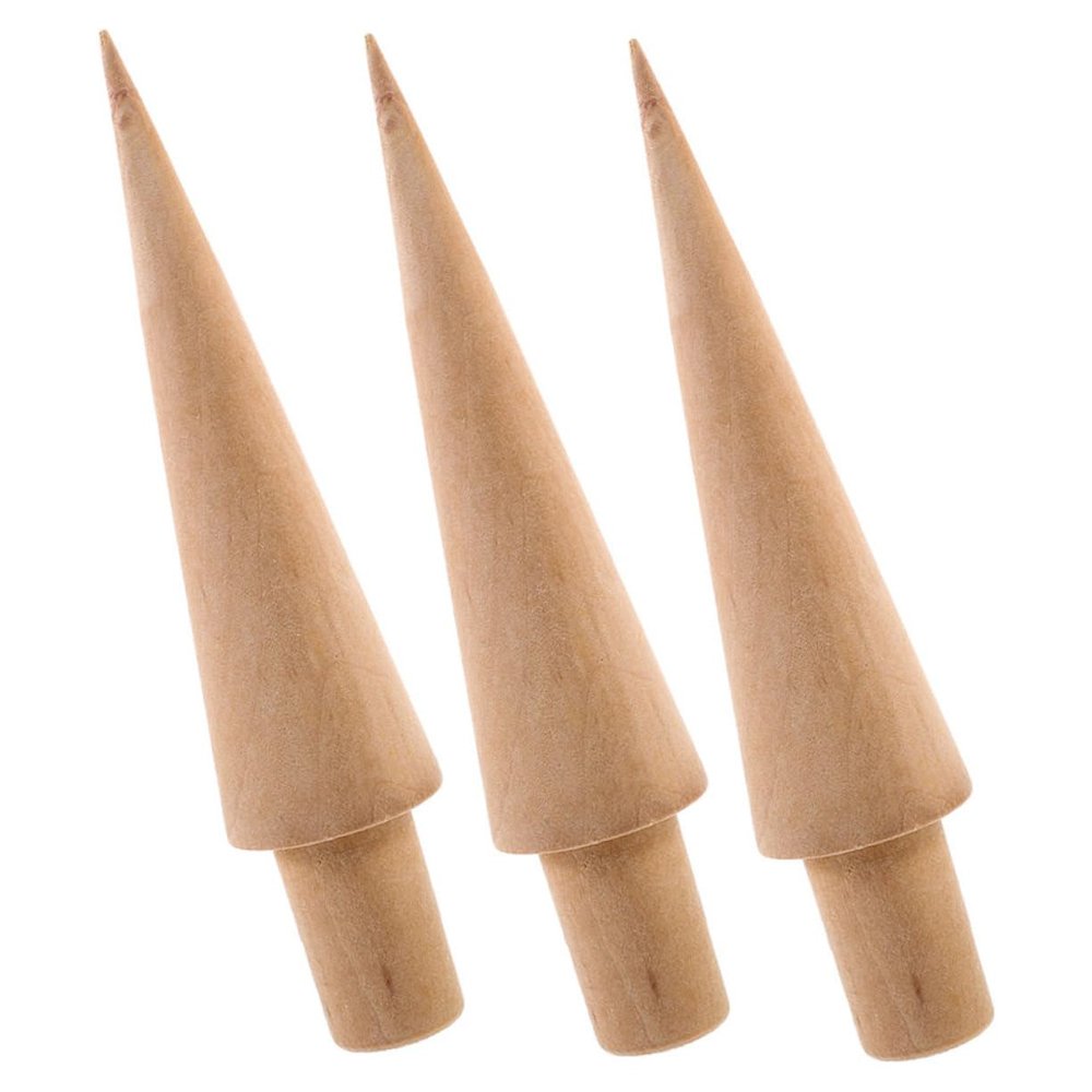 IMIKEYA 3Pcs Wood Ice Cream Cone Molds Multi Function DIY Cone Making Mold for Homemade Ice Cream Treats Kitchen Tool for Family Gatherings and Special Occasions