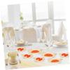 Zerodeko 100Pcs Disposable Wooden Sushi Boat Plates Creative Sashimi Tray for Snacks Desserts Appetizers Design for Home and Restaurant Use view 2