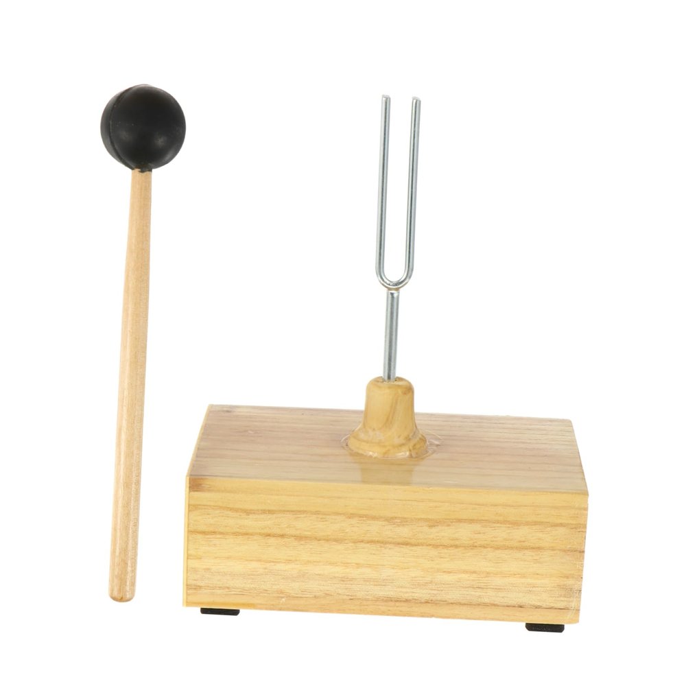 Abaodam 1Set Teaching Tuning Fork with Mallet Acoustic Resonance Physics Prop for Sound Experiments and Therapy
