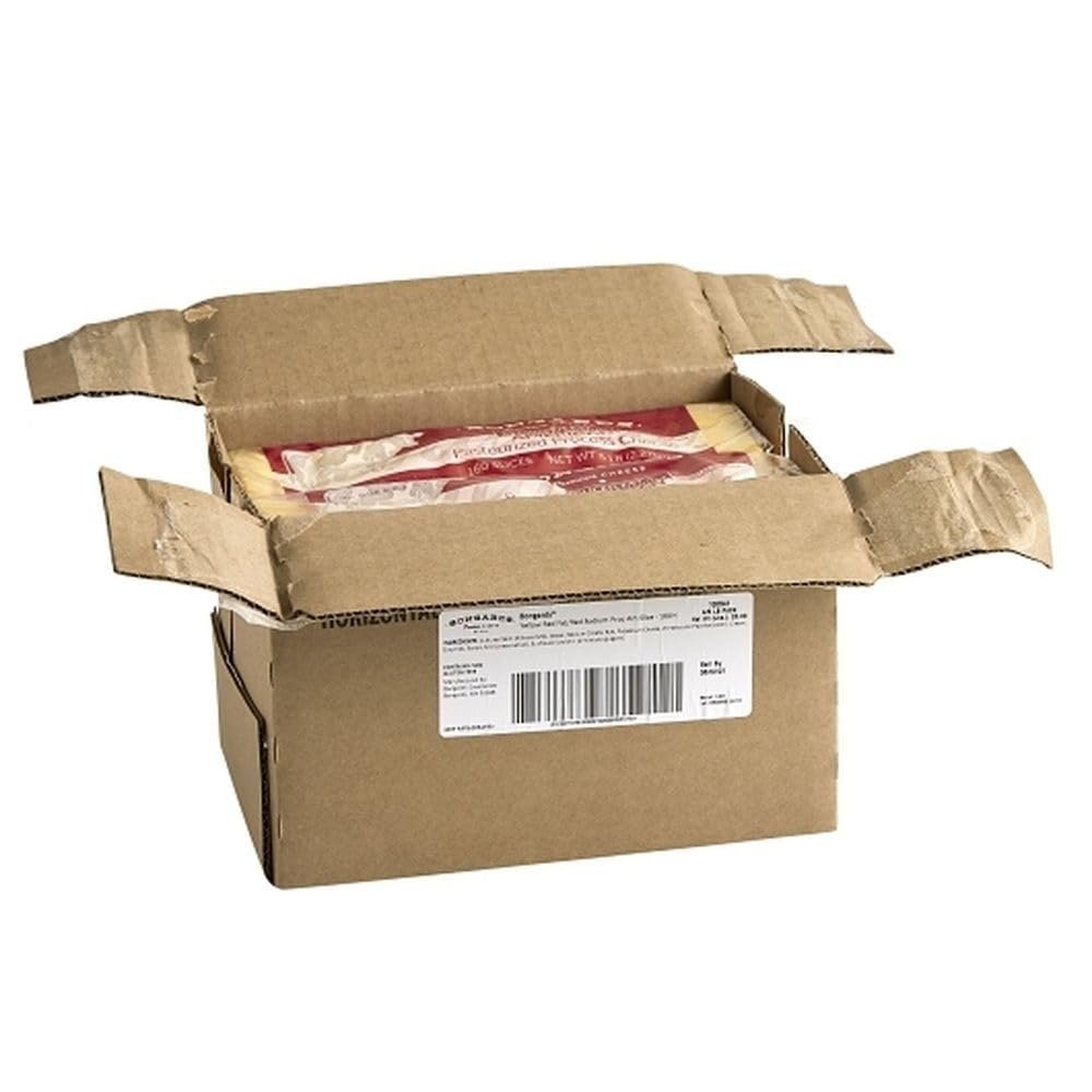 Bongards Yellow Reduced Sodium and Fat Pasteurized Process American Cheese Slices, 5 Pound, 4 per Case, Real Cheese