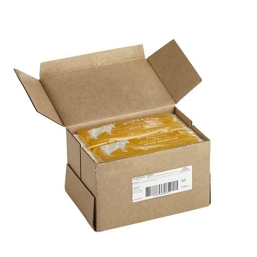 Bongards White Processed American Cheese Slices, 5 Pound, 4 per Case, Made with Real Cheese, Mild Buttery Flavor, Gluten Free