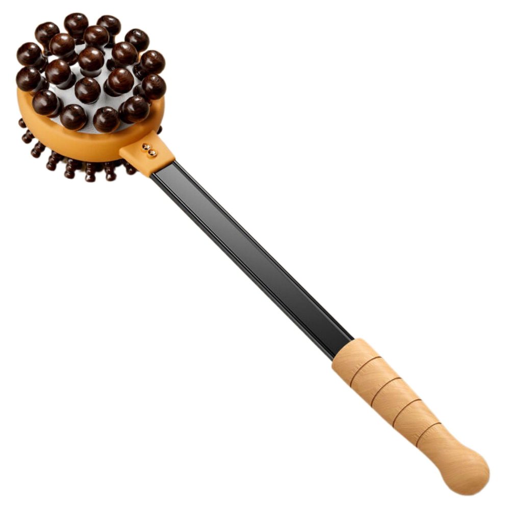 Piegricdiat Portable Massager Massager Ball Hammer Guasha Back Massage Roller Stick, Back Massager with Rollers and Rope,