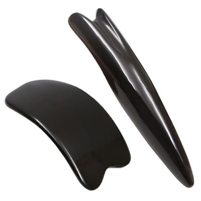 Piegricdiat Portable Massager Natural Facial Gua Sha Scraping Massage Tool, Guasha Back Massage Roller Stick, Natural Scraping Massage Set for Whole Body,