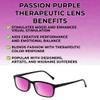 Medspex M Readers 105 Color Therapy Reading Glasses +4.50 Black/Passion Purple Unisex Fluorescent Light Sensitivity Chromotherapy Chakra Healing view 2