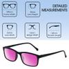 Medspex M Readers 105 Color Therapy Reading Glasses +4.50 Black/Passion Purple Unisex Fluorescent Light Sensitivity Chromotherapy Chakra Healing view 3