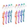 CTIRCHIU 8Pcs Double Sided Denture Brushes for Efficient Cleaning Compact Travel Toothbrushes Blue Green Purple and Orange Design for Denture Care view 1