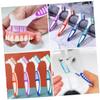 CTIRCHIU 8Pcs Double Sided Denture Brushes for Efficient Cleaning Compact Travel Toothbrushes Blue Green Purple and Orange Design for Denture Care view 4